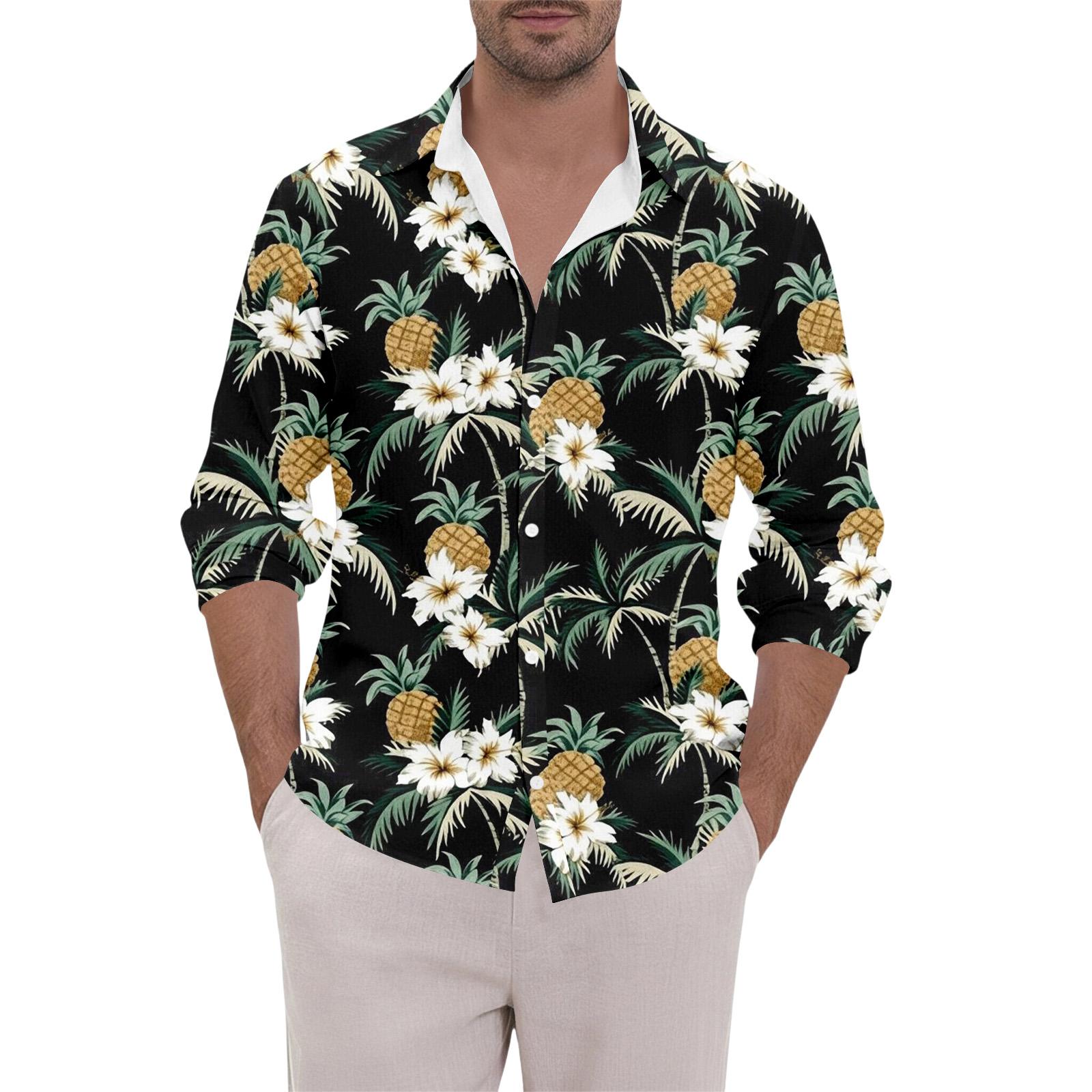 

Men s Loose Fit Long Sleeve Beach Shirt Casual Button Down Shirt Lightweight Breathable Fabric Summer Vacation Shirt XXL жёлтый