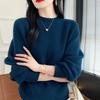 Women's Autumn/Winter Thick Wool Knit Sweater with Half-High Collar - Soft and Cozy Base Layer Top