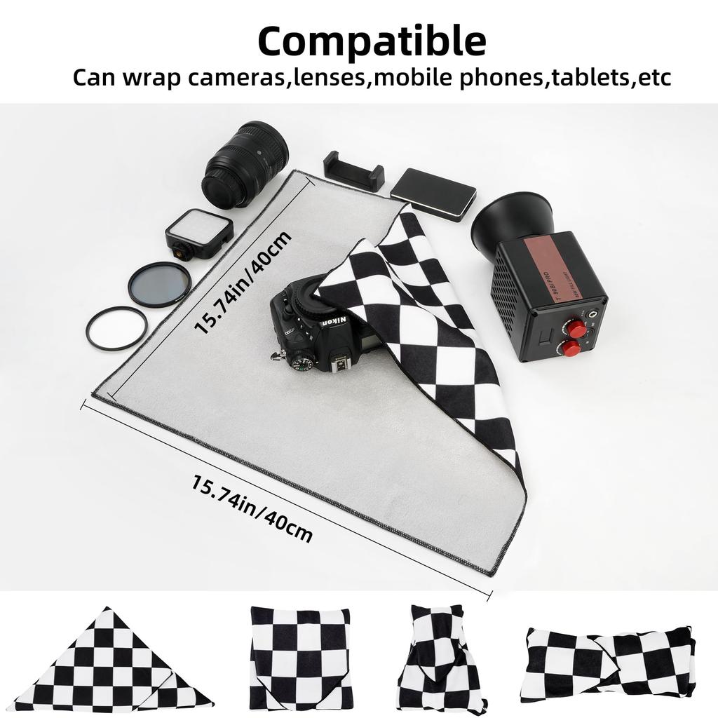 GCJUYA Camera Wrap Wrapping Cloth Protective Cloth 400 X 400mm Tight Cloth Cleaning Cloth Camera Accessories Protection Wrap Furoshiki Cover