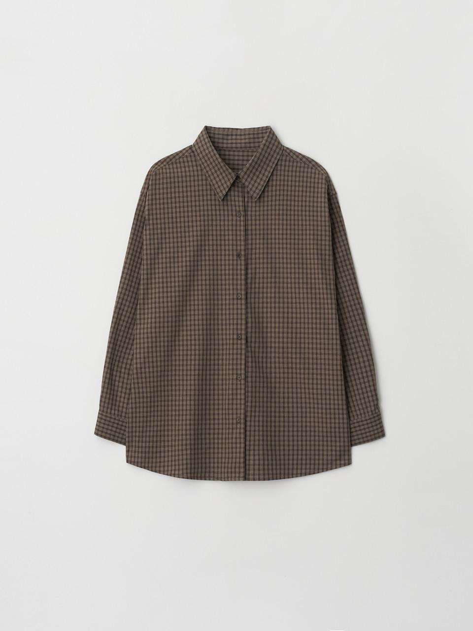 

Korean MOIA Retro Plaid Long-Sleeve Casual Shirt for Autumn/Winter One Size