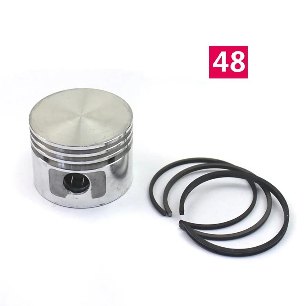 1pc Air Compressor Piston &3pcs Piston Rings Kits Set Oil Ring Air Pump Accessories Metal Pneumatic Parts 42/47/48/51mm