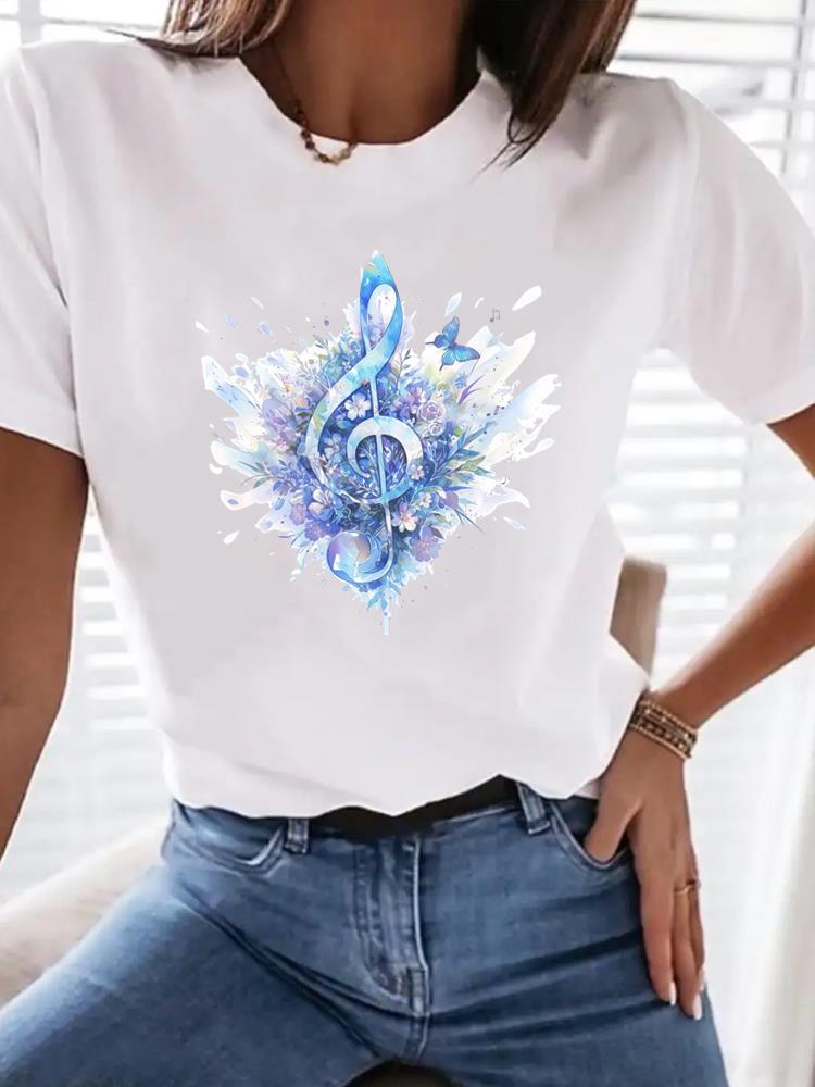 (Asian Size) Letter Style Trend Woman Top Fashion Women Clothing Short Sleeve T Shirt Female Graphic T-shirts Print Tee