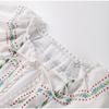 Print Linen Dress Plus Size Women Elegant Loose Lace Up V Neck Vintage Oil Painting Dress Summer Long Sleeves New Fashion High Waist Pastoral Style