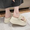 Fashion 9CM Summer Casual High Platform Sandals Women Buckle Strap Slippers Thick Bottom Pearl Sandalias Woman Chunky Beach Shoes Mujer