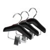 Wooden Children's Clothes Hangers with Pant Clips - Solid Wood Mini Display Rack