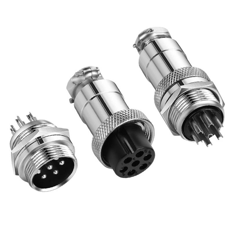 M12 GX12 Connector 2/3/4/5/6/7 Pin Male Socket Female Plug 12mm 5A 125V Circular Panel Aviation Connector