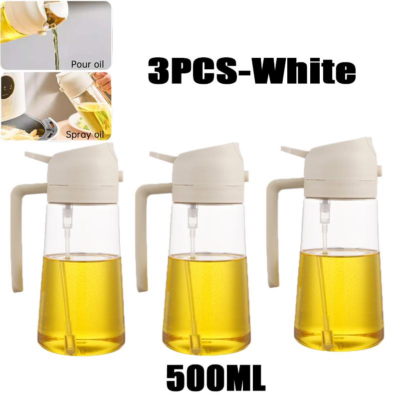 Premium 200/300/500ml Oil Spray Bottle BBQ Cooking Olive Oil Sprayer Kitchen Baking Oil Spray Empty Bottle Vinegar Bottle Oil Brush