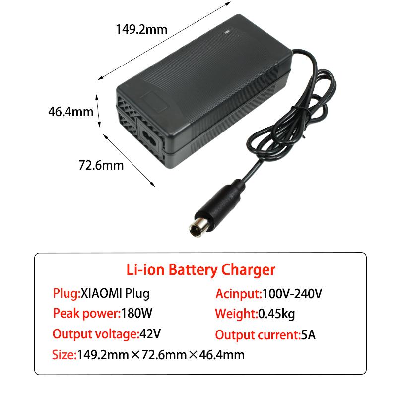 

42V 5A Li-ion Battery Charger 10S 36V Lithium Battery pack For M365 pro,bird,lime,ime-s,Ninebot Es1,Ninebot Es2,Ninebot Es4 EU Plug