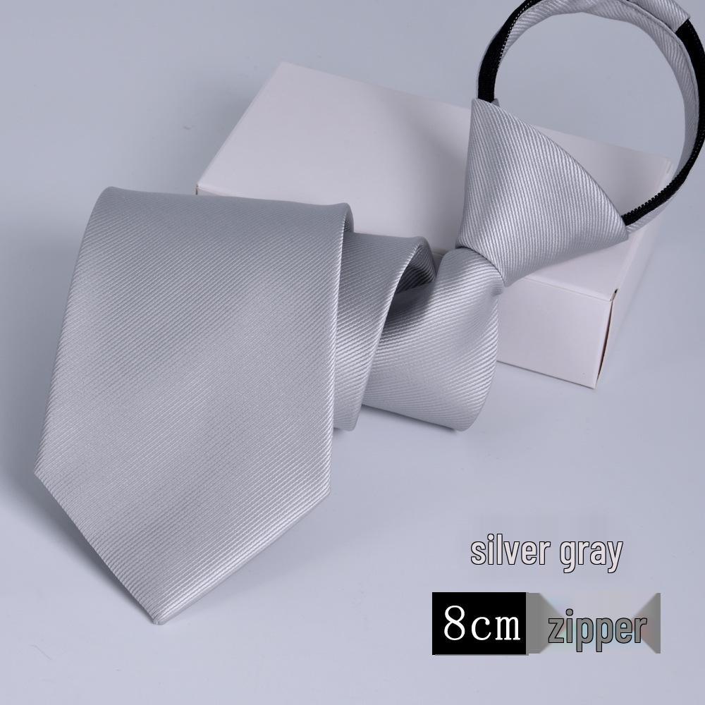 Wine Red Professional 8cm Men's Easy-Pull Solid Tie - Ideal for Business and Graduations