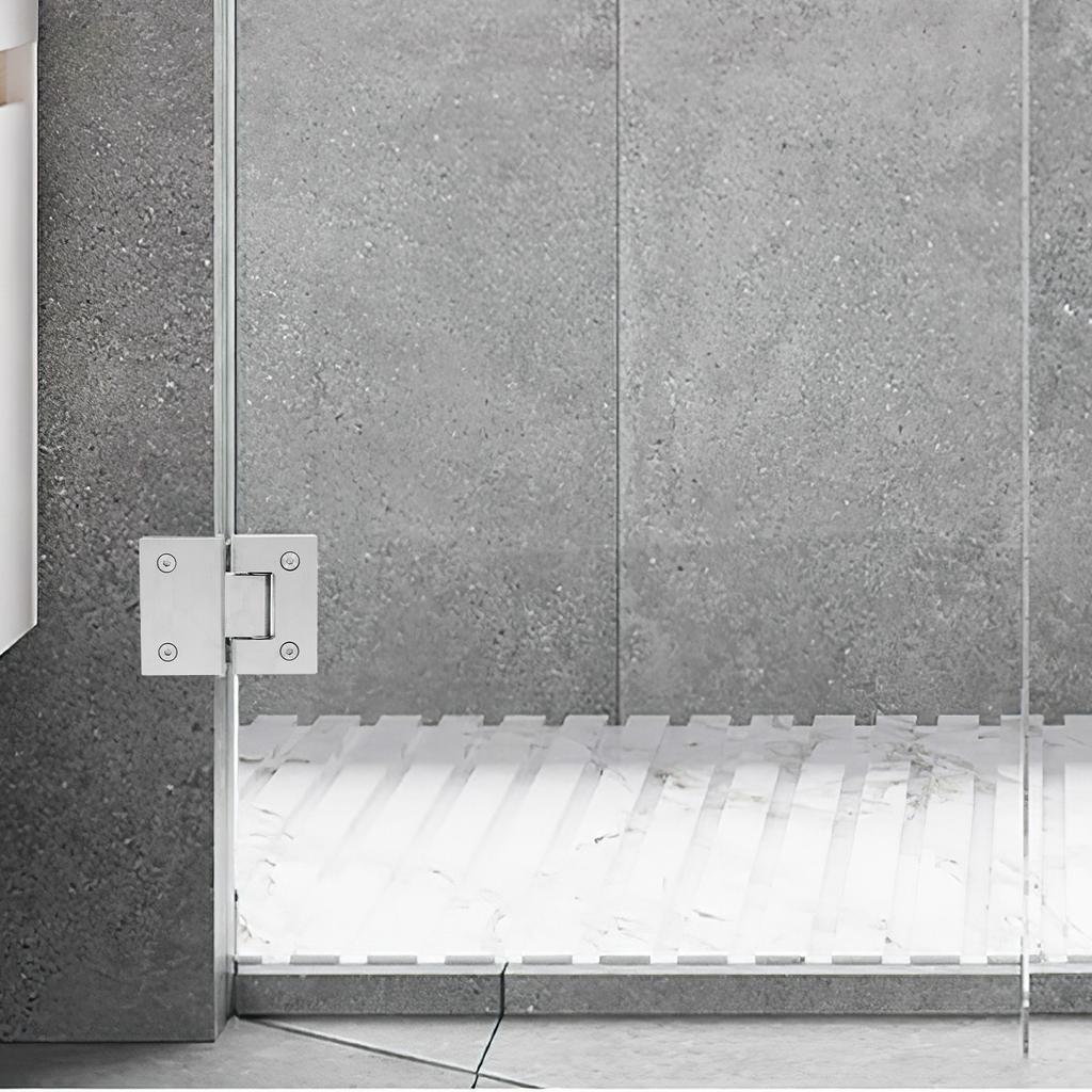 Stainless Steel Glass Door Hinge Heavy Duty Shower Door Hardware Smooth Operation Bathroom Partition Hinges For Glass