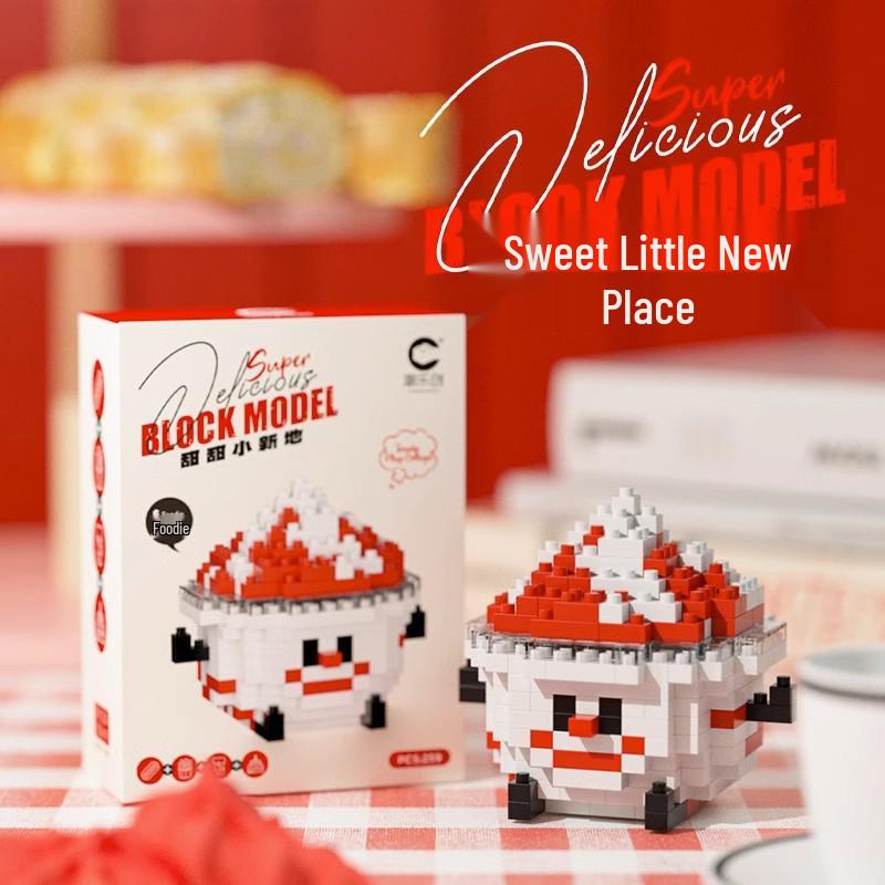 Compatible LEGO Burger & Fries 3D Micro Blocks - Kids' Avocado & Fruit Building Toy Gift