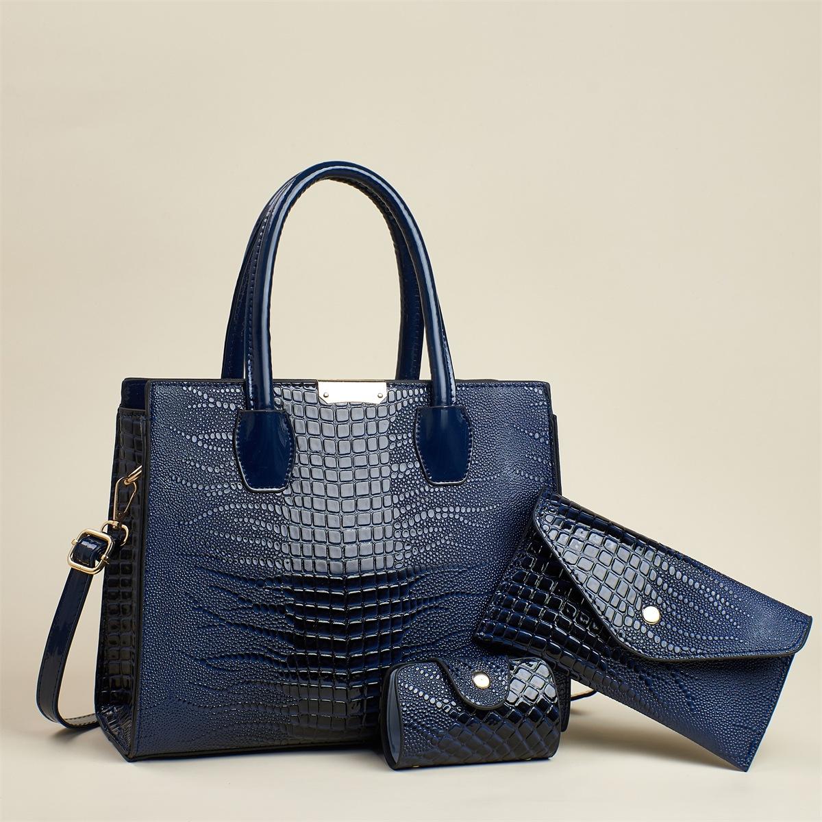 

New Design Trendy Style Commuter Bag Three-piece Single Shoulder Crossbody Handbag Women s Bag Lizard Print Style Women s Bag .
