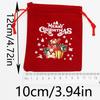 (5 Pieces/bag) 10*12cm Merry Christmas Velvet Gift Bag Xmas Tree Pendant Drawstring Packaging Bag Candy Packaging DIY