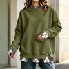 Women's Casual Long Sleeve Loose Fit Sweatshirt with Two-Piece Layer Design