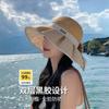 Sunscreen Hat Women's Summer Versatile Fashion Eaves Sunshade Bucket Hat Bow Foldable Outdoor Travel Sun Hat