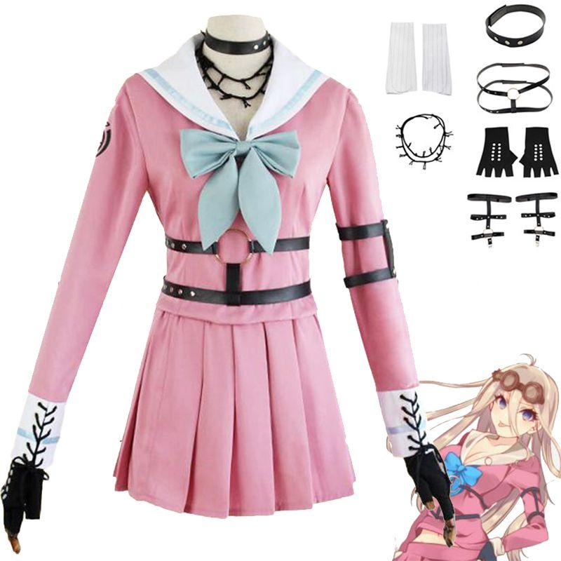 Danganronpa Killing V3 Harmony Iruma Miu Cosplay Halloween Costume Suit Full Set