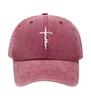 Bawełniana Czapka Baseballowa z Nadrukiem Krzyża, Regulowana, Klasyczna Snapback, Czapka Taty, Oddychająca, na Golfa, Wędkowanie, Outdoor, Ochrona Przeciwsłoneczna