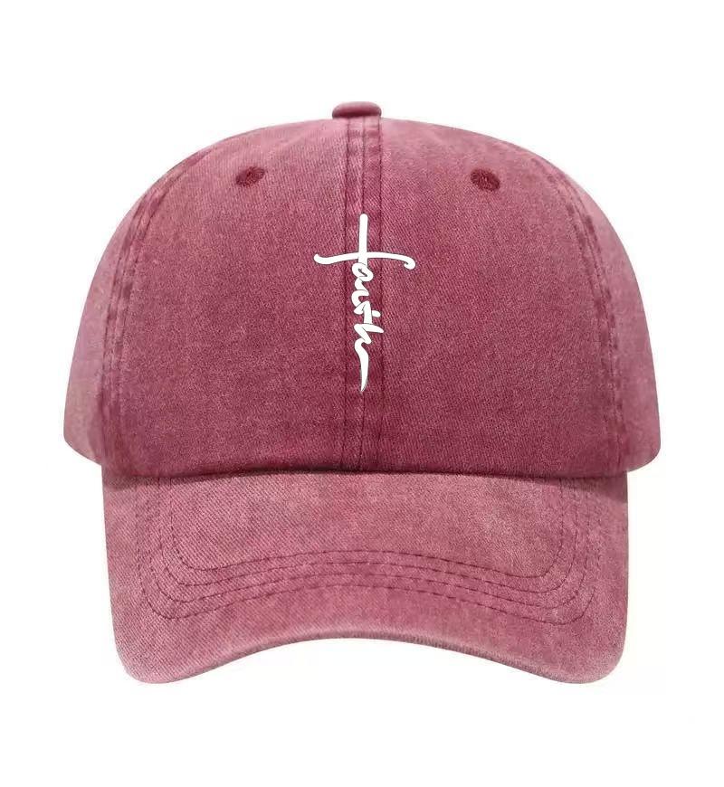 Bawełniana Czapka Baseballowa z Nadrukiem Krzyża, Regulowana, Klasyczna Snapback, Czapka Taty, Oddychająca, na Golfa, Wędkowanie, Outdoor, Ochrona Przeciwsłoneczna