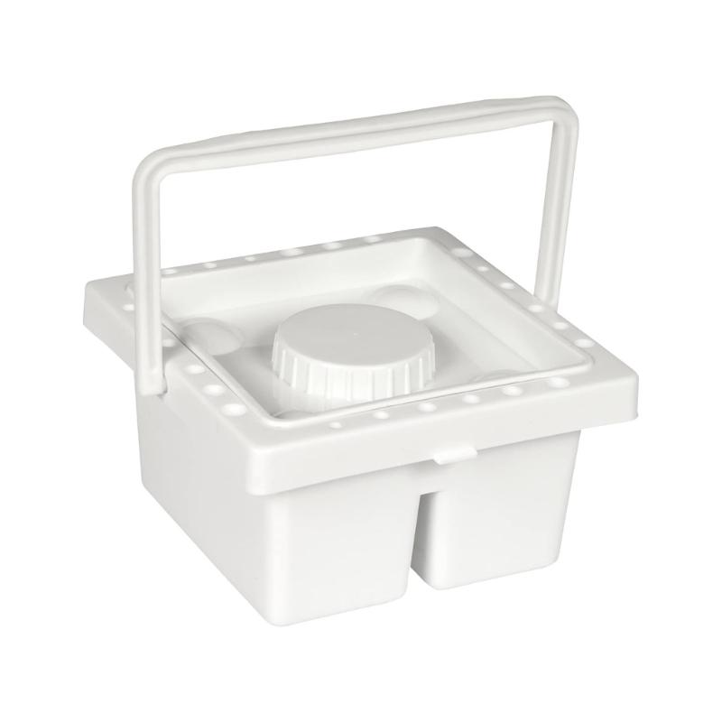 

Combined Paintbrush Care Unit Solvent Resistant Design With Lid And Carrying Handle 6.5x6.5x3.5 Storage System 1