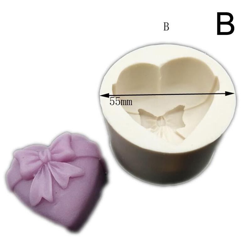 Heart Love Rose Flower Shape Silicone Soap Mold Chocolate Candle Diy Crafts