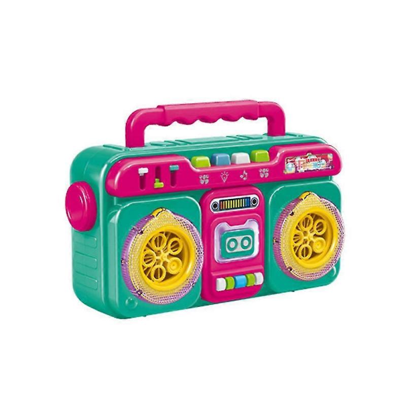 Seifenblasenmaschine mit Licht & Musik im Vintage-Kassettenrecorder-Design