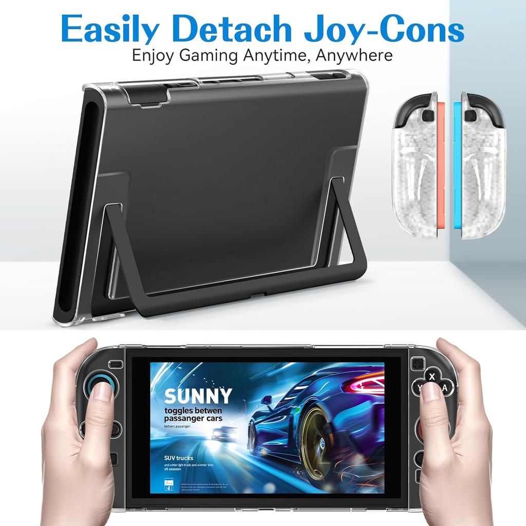 Transparent PC Hard Case for NS Switch 2 Joycon Gamepad Controller Protective Shell Cover Full Protector For Switch2 Accessories