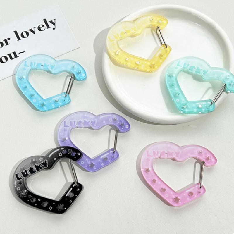 Akrylowy Brelok Kreskówkowy Uchwyt Ins Style Dom Uroczy Kształt Serca Dekoracja Na Zawieszkę Do Torby Haczyk DIY Wieszak Na Klucze