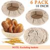 6 Packs Round Bread Proofing Basket Cloth Liner Rattan Baking Dough Basket Cover Natural Rattan Banneton Proofing Cloth(10 Inch)