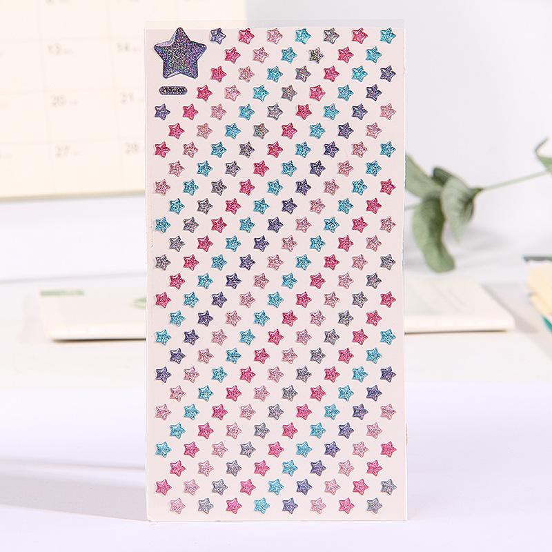 Crystal Love Star Sticker 3D Shiny Three-Dimensional Sticker Phone Notebook Diary DIY Decorative Scrapbook Sticker Girl Gift