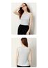 100% Mulberry Silk Women's Solid Color Round Neck Tank Top