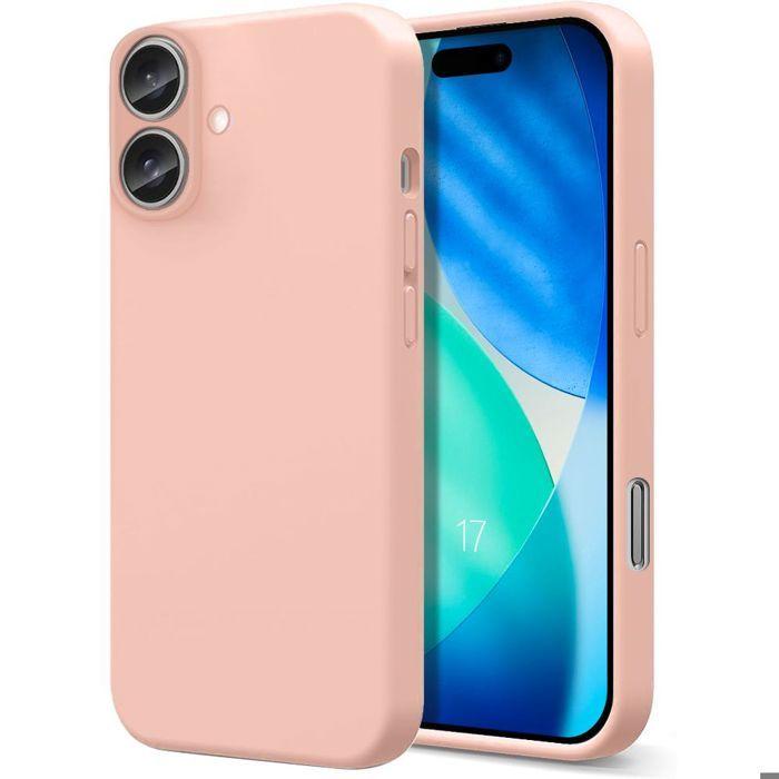 Coque de Protection - BOOLING - pour iPhone 17 - Silicone Souple Doux Anti-Rayures Antichoc - Rose