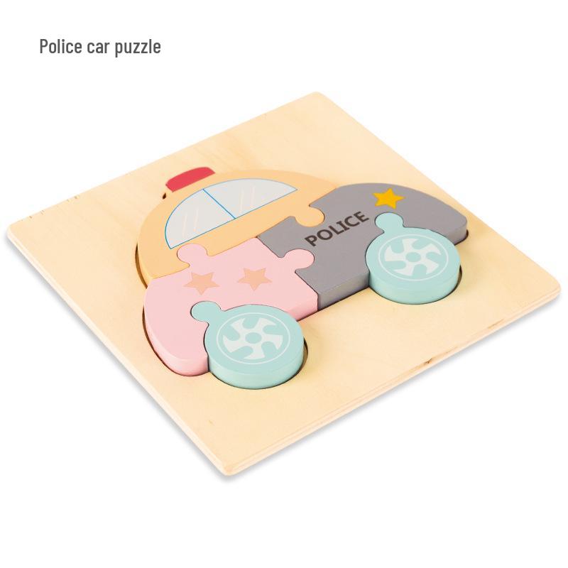 Wooden 3D Puzzle for Early Education: Infant & Toddler Intellectual Development, Hand-Eye Coordination Toy for 1-3 Year Old Boys & Girls