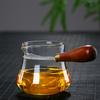 Wooden Handle Crescent Glass Fair Cup Side Handle Male Cup Tea Dispenser Thickened Tea Sea High Temperature Resistant Kung Fu Tea Set