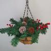 30*25*15cm Christmas Flower Basket Decorative Hanging Flower Arrangement Colorful Flower Arrangement Enchanting Glow