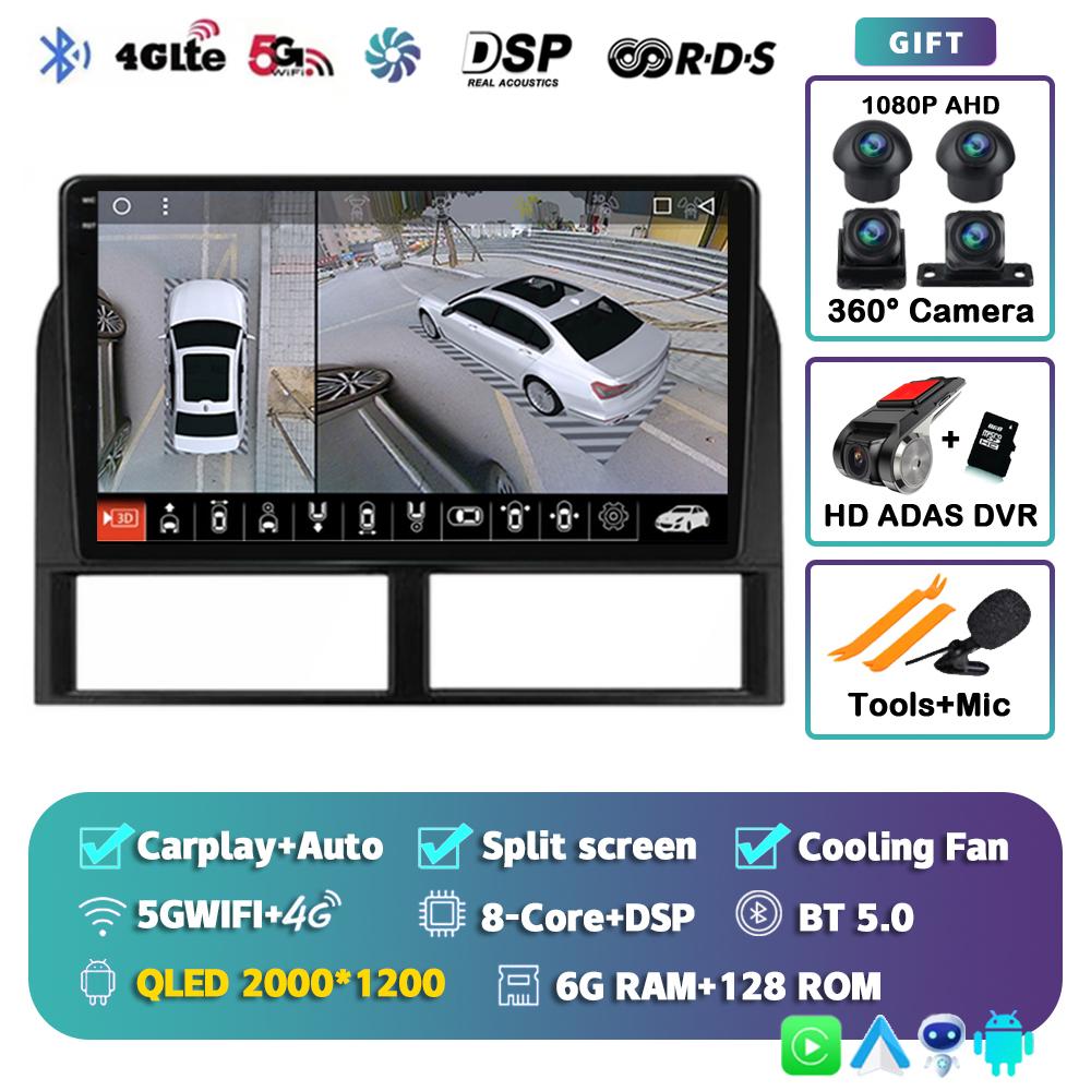 Android 14 Carplay For Jeep Grand Cherokee II WJ 1998-2004 Car Radio Navigation GPS Video Multimedia Player Autoradio Wifi+4G BT