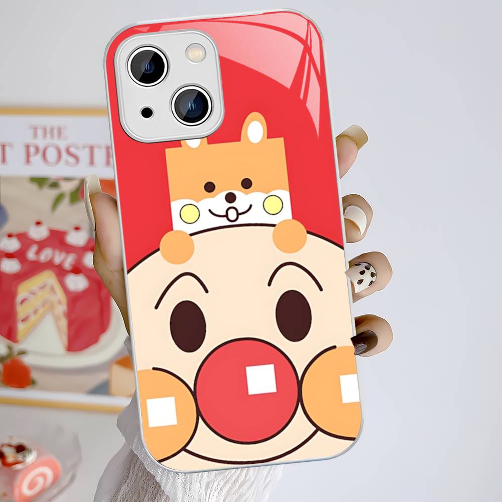 1pc Cartoon A-AnpanmanS Anime Tempered Glass For Iphone 14 13 12 11 Pro Mini XS MAX 14Plus X XS XR Cover