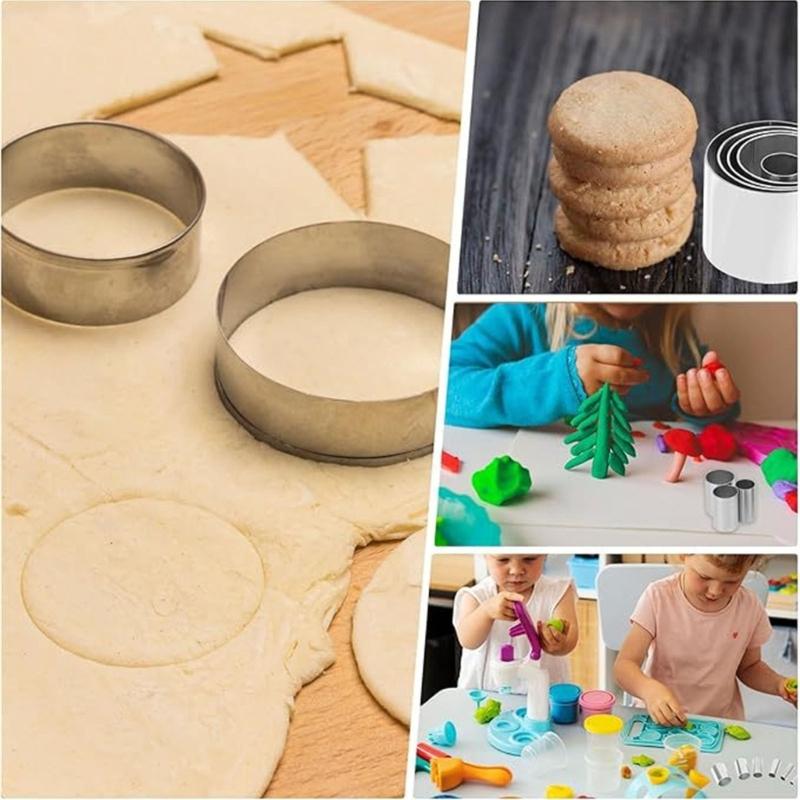12Pcs Ceramic Dotting Baking Indentation Molds Tool Stainless Steel Pottery Clay Cutter 3mm-32mm Cookie Fondant Cutter