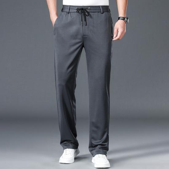 Loose Trousers Fashion Solid Color Smooth Loose Trousers Summer Thin Loose Casual Pants Long Trousers Streetwear