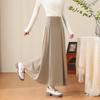 TERRE BLEUE Women's A-Line Pleated Long Skirt