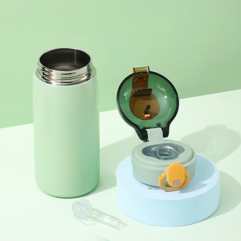 1 Pezzo 320/460ml Borraccia Termica in Acciaio Inossidabile Portatile Tazza con Cannuccia per Bambini Termos Termico Caldo e Freddo Borraccia per Studenti