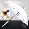 8 Bones Anime Umbrella with Long Handle Windproof Samurai Sword Japanese Ninja-like Sun Rain Straight Beach Umbrella for Gifts