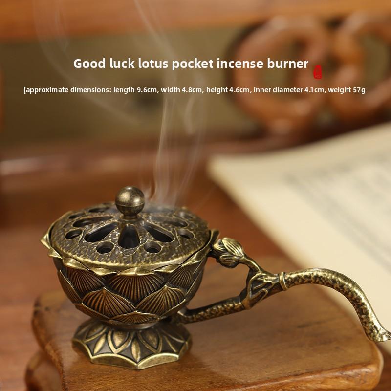 

Handheld Mini Incense Burner Household Indoor Sandalwood Burner New Creative Small Aroma Diffuser Incense Holder Tray Decoration