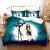 Nightmare Before Christmas Duvet Cover With Pillow Cover Bed Sets Jack And Sally 3D Skull Christmas Bedding Set Bedroom Decor