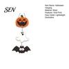 Seasonal Holiday House Ornaments Halloween Wooden Hanging Ornament, Jack-o'-Lantern Ghost Bat 3-Tier String Door Hanger, Cute Theme Store Accents Wood