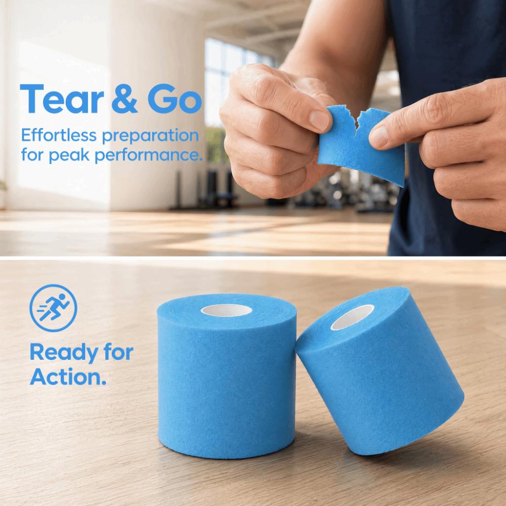 2PCS Shockproof Athletic Tape Breathable Underwrap Tape Flexible Foam Underwrap Sports Training