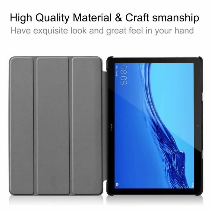 Ywei HaiBlue Hülle Huawei MediaPad T5 10.1 , Qualität Stand Folio Ultra Slim für Hülle Huawei MediaPad T5 10 10.1 Zoll 2018 Tablet