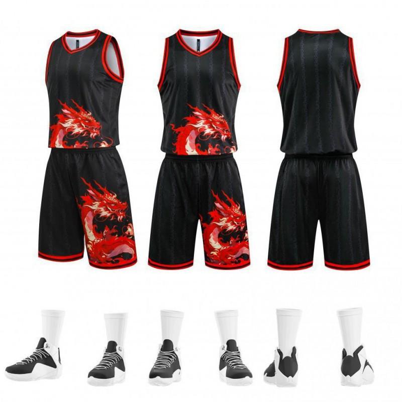 

Dragon Boat Suit Short-sleeved Sleeveless Men s Festival Rowing Race Team Uniform Printed Basketball Training 4XL чорний