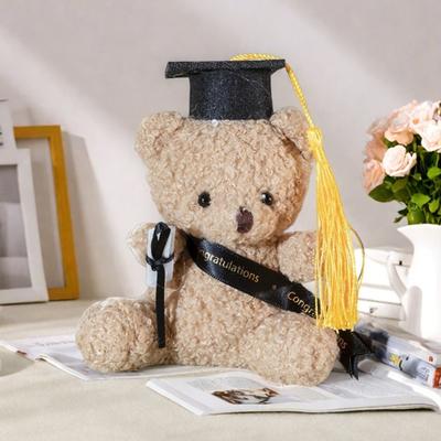 Teddybär zum Schulabschluss mit Doktorhut, Plüschtier, Geschenk für Absolventen, weicher Teddybär zum Schulabschluss, Puppe, Taschenanhänger zum Aufhängen