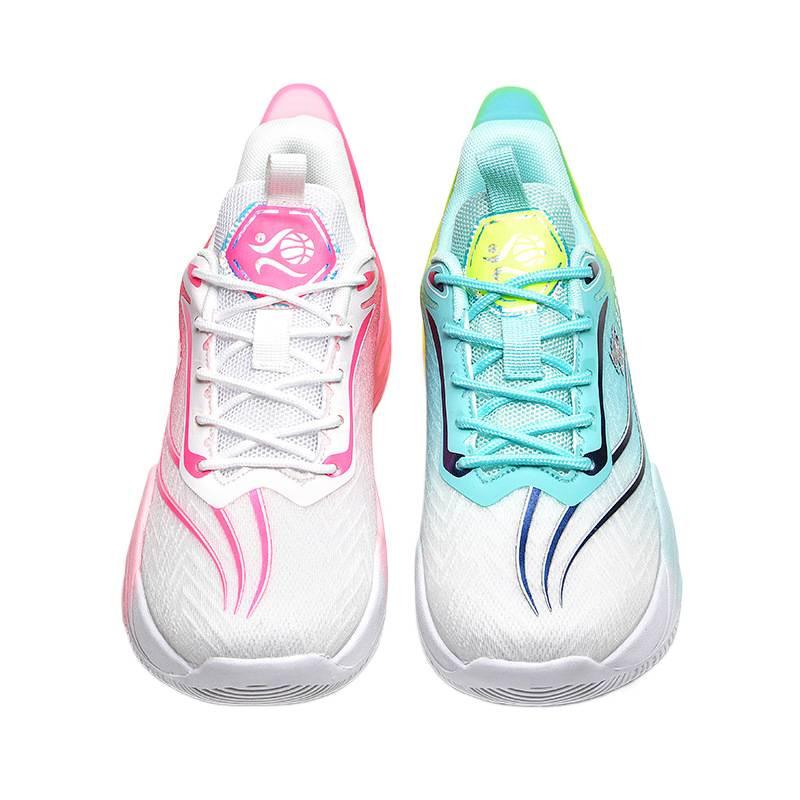 Fashion sports youth mandarin duck breathable basketball shoes outdoor actual combat wear-resistant non-slip couple training shoes