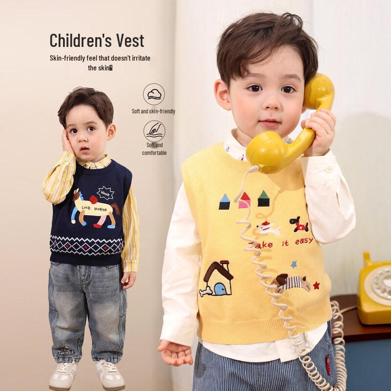 LUSON Strickweste für Baby Jungen